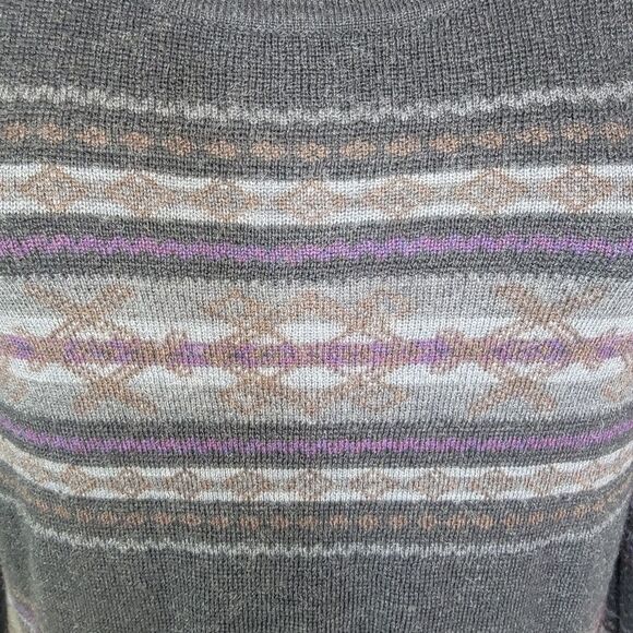 Krimson Klover Wool Fair Isle Print Long Sleeve Sweater Dress Medium - Picture 7 of 7